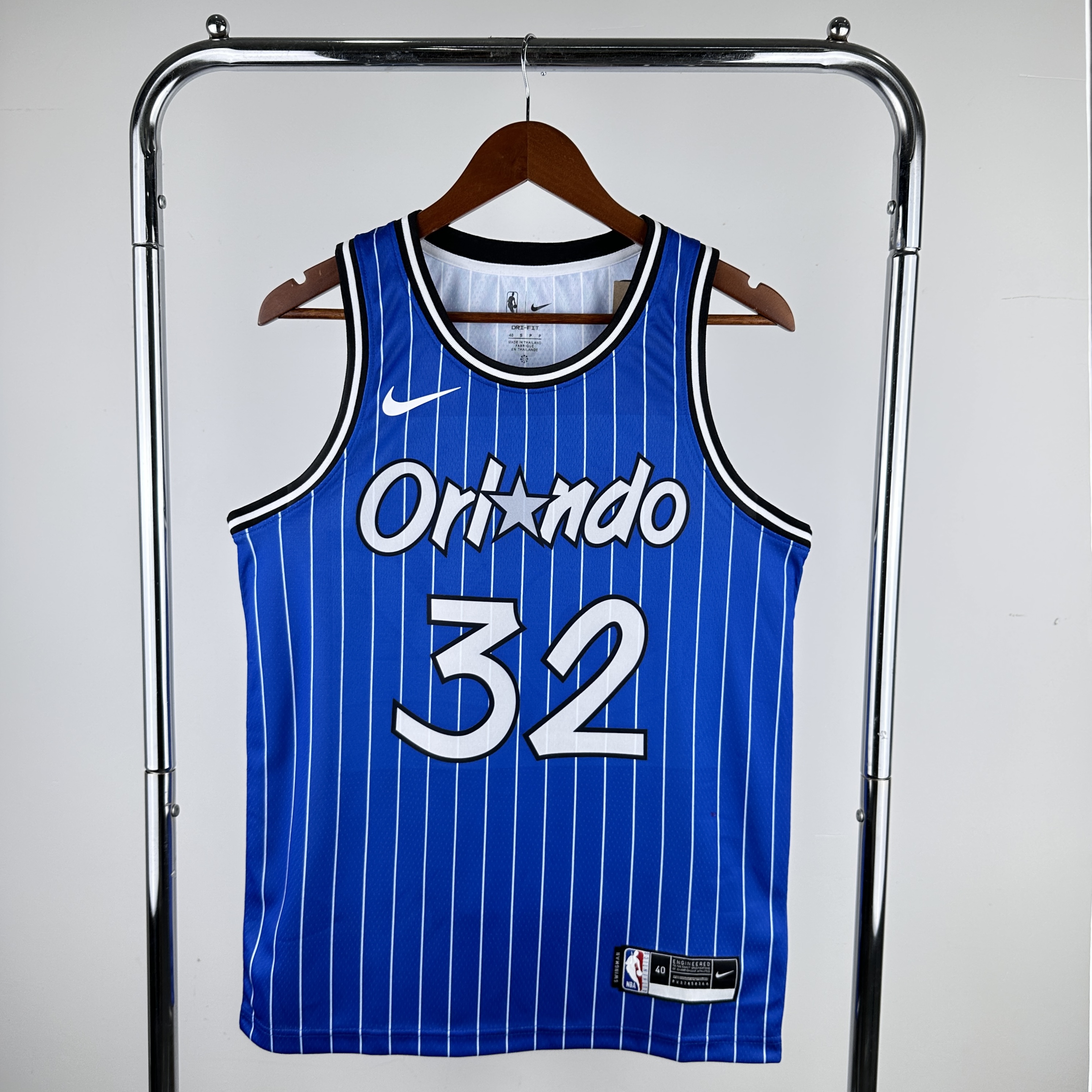 Men Orlando Magic #32 Oneal Blue stripe Throwback Nike 2024 NBA Jersey->orlando magic->NBA Jersey